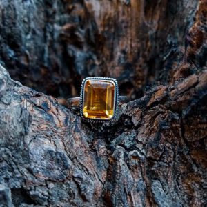 SR017-Citrine Ring Handmade Bali Design