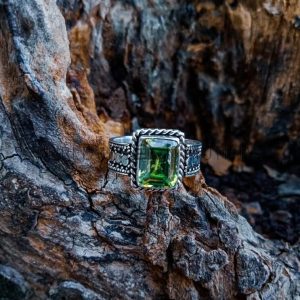 SR019-Peridot Ring Handmade Bali Design