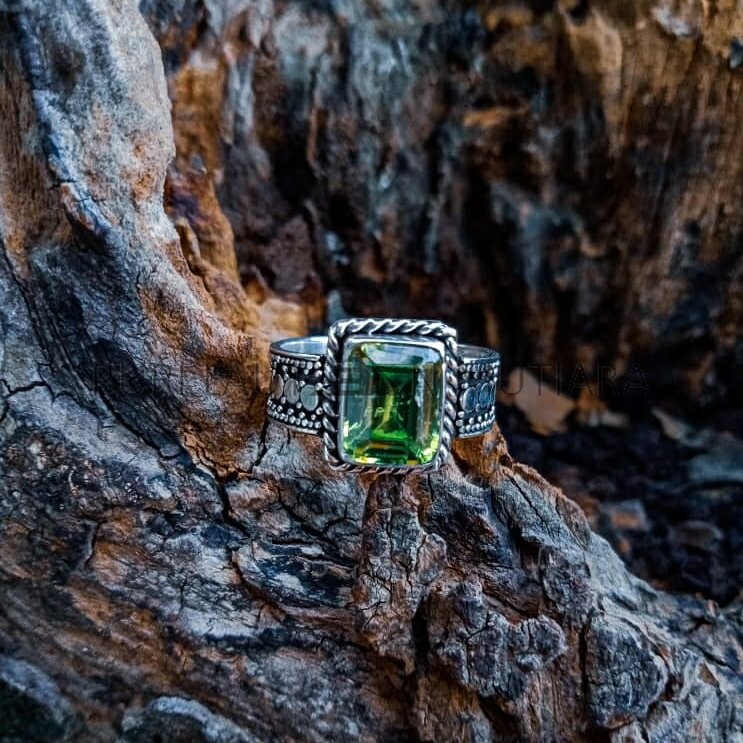 SR019-Peridot Ring Handmade Bali Design