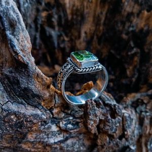 SR019-Peridot Ring Handmade Bali Design