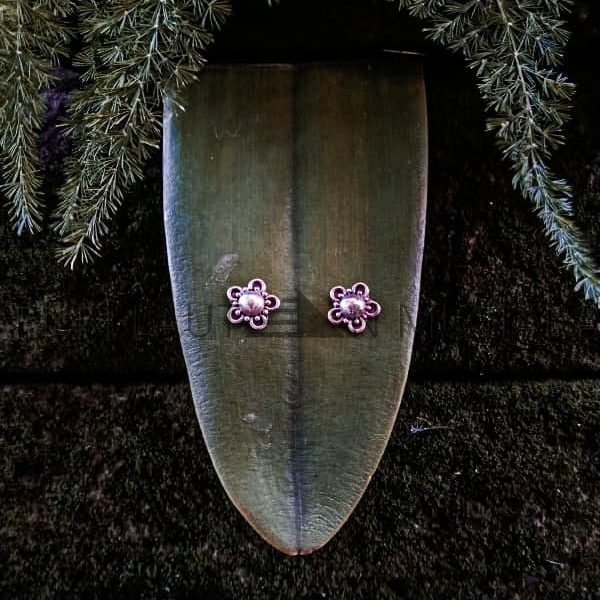 SS112-Silver Flower Stud