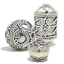 Sterling silver beads produced by PLM Bali